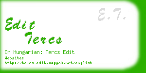 edit tercs business card